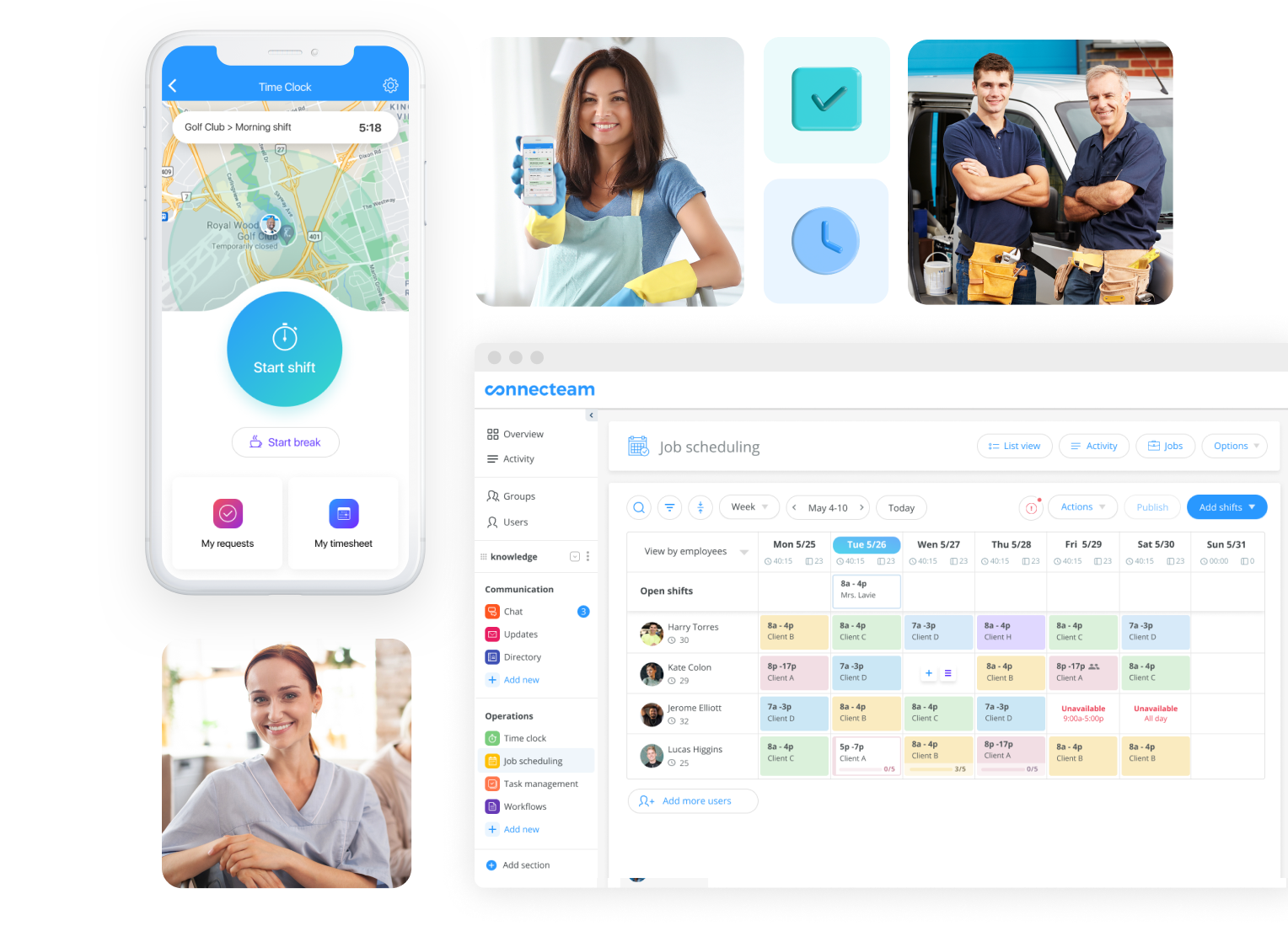 Scheduling and time tracking app for your staffing agency