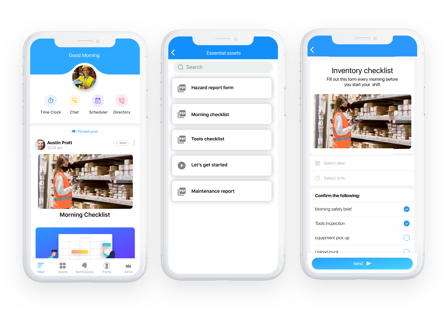 warehouses checklists and forms app