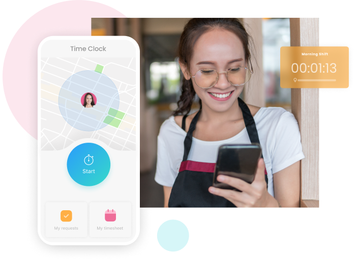 simple mobile time clock app